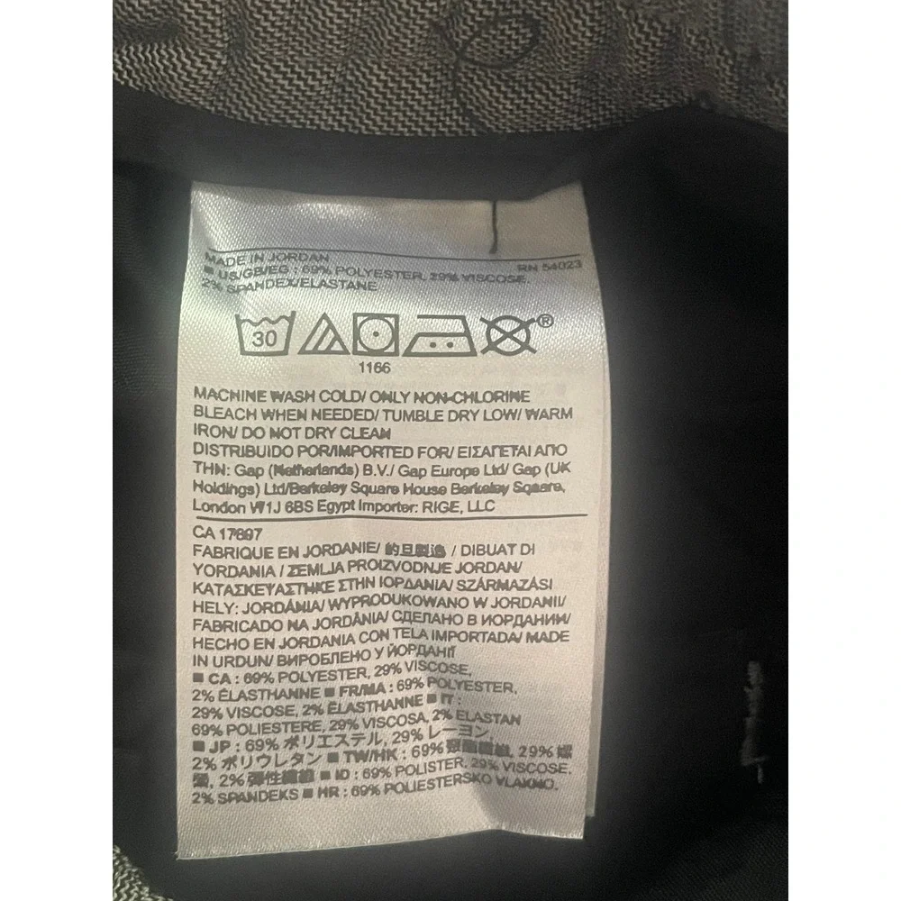 Banana Republic Charcoal Gray Textured Jogger Pants Women's Size 4L Long Tapered